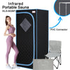 Portable Full Size  Infrared Sauna tent–Personal Home Spa;  with Infrared Panels;  Heating Foot Pad; Controller;  Foldable Chair ; Reading light.Easy to Install.Fast heating