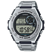 Casio Men 10-Year Battery 100m Water Resistant Stainless Steel LED Watch